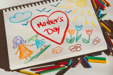 Obraz premium child picture. happy mother day gift, little girl present.