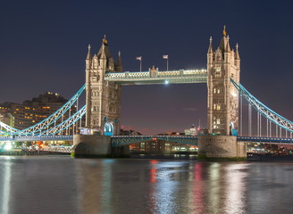 Obraz premium Tower Bridge at night, London, UK