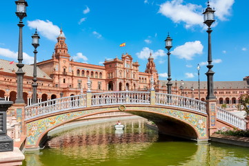 Spain square bridge, Seville, Spain