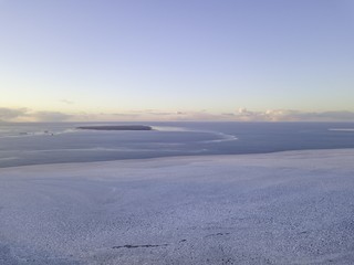 Fototapeta na wymiar Aerial view of frozen Baltic Sea