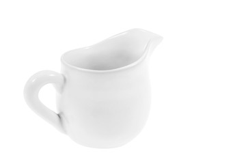 Ceramic jug / View of ceramic jug on white background.