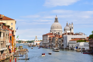 Fototapeta na wymiar Santa Maria della Salute and Grand canal, Venice, Italy