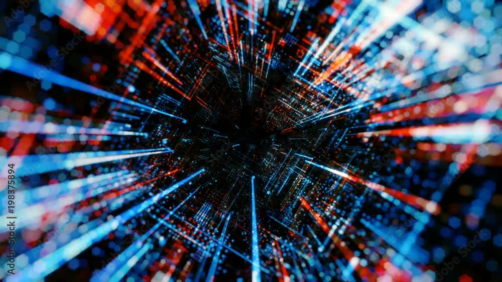 Poster abstract digital abstract virtual city. scanning city for hackers attack concept. software developer
