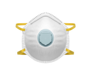Safety mask for dust protection, including clipping path