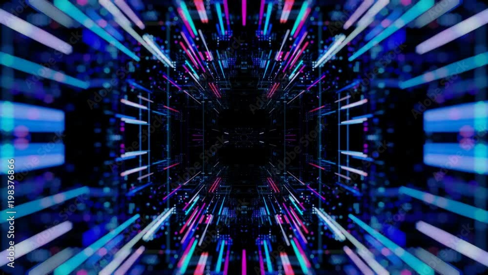 Poster abstract digital abstract virtual city. scanning city for hackers attack concept. software developer