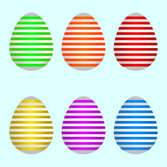 Easter eggs icons. Vector illustration. Easter eggs for Easter holidays design on white background.