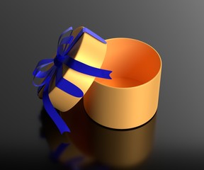 Package mock up for gifts, presentation and advertisement. 3D rendering.