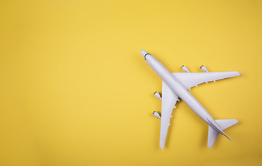 Model plane,airplane on pastel color backgrounds