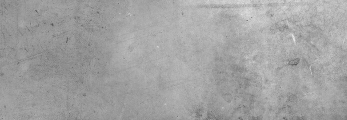 Grey textured cement or concrete wide banner wall background - obrazy, fototapety, plakaty