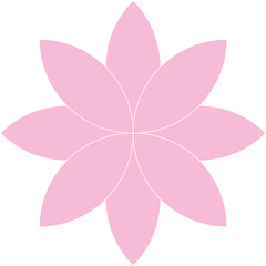 Basic Abstract Pink Flower Vector