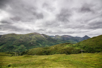 Fototapeta na wymiar Scottish view during the West Highland Way