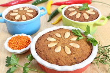 Paté with meat and vegetables.