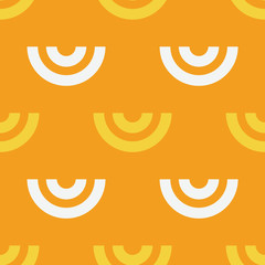 Watermelon halves seamless pattern. Strict line geometric pattern for your design.