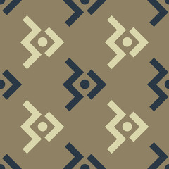 Space aircraft seamless pattern. Strict line geometric pattern for your design.