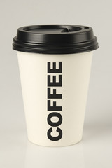 Coffee cardboard cup isolated