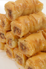Sweet dessert roll baklava