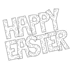 Happy Easter Coloring Page