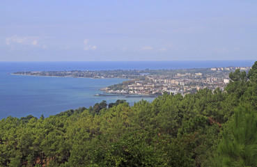 Fototapeta na wymiar cityscape of Sukhumi - the main city of Abkhazia