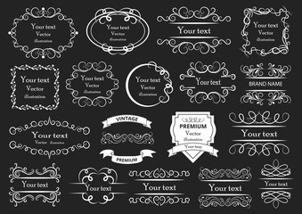 Set of vector graphic elements for design