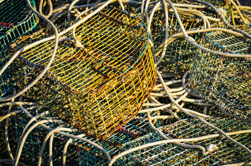 fishing nets close up view
