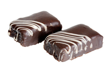 Chocolate cake cube, chocolate bar
