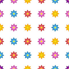 Background of bright colored stylized flowers