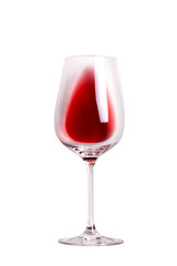 Glass of red wine. Wine glass isolated on white background