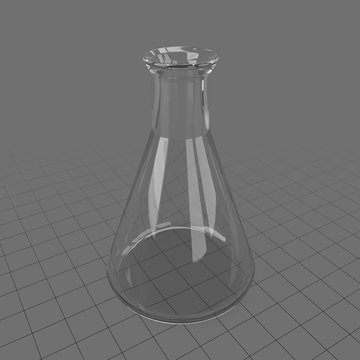 Glass laboratory Erlenmeyer flask