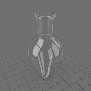 Glass laboratory pear-shaped flask