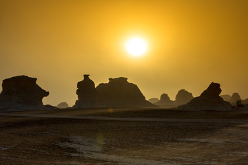 White Desert at Farafra in the Sahara of Egypt. Africa. © marabelo