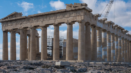 Fototapeta premium Amazing view of The Parthenon in the Acropolis of Athens, Attica, Greece