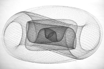 I have built many harmonographs, these are scanned A3 sheets, I use a 0.1 mm pen, This is the...