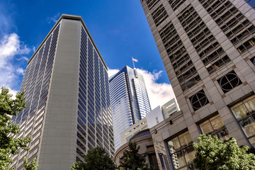 Fototapeta na wymiar Seattle downtown office buildings.