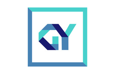 GY Square Ribbon Letter Logo