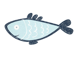 fish on white background