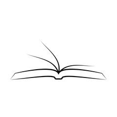 Open book illustration. Vector