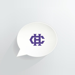 Obraz premium HShare Cryptocurrency Coin 3D Speech Bubble Background