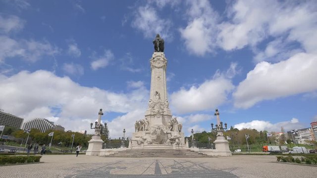 Marques Do Pombal statue and square