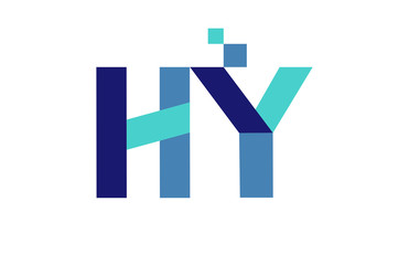HY Digital Ribbon Letter Logo