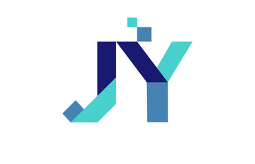 JY Digital Ribbon Letter Logo