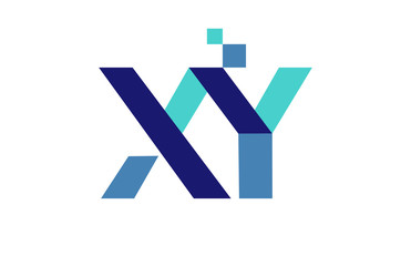 XY Digital Ribbon Letter Logo