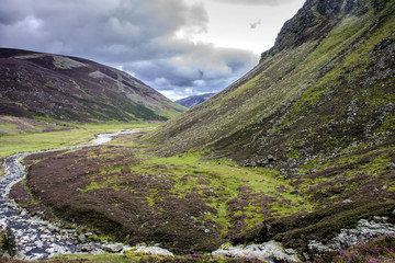 Scotland landscape. Angus, Scotland south of the Grampian Mountains. 