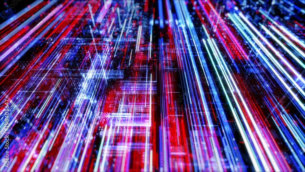Poster abstract digital abstract virtual city. scanning city for hackers attack concept. software developer
