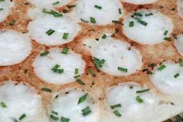 Coconut milk mix sugar and flour