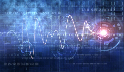 Abstract futuristic digital technology background.