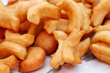 Deep-fried dough stick at market