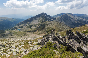 Fototapeta na wymiar Amazing Landscape from Kamenitsa peak, Pirin Mountain, Bulgaria
