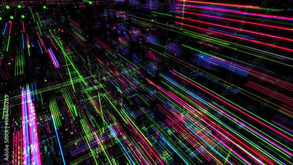 Poster abstract digital matrix particles grid virtual reality abstract cyber space science and technology b