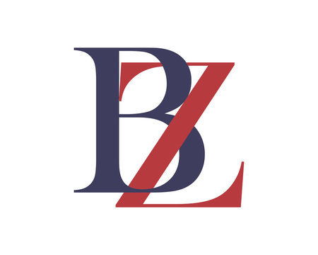 BZ initial letter typography typeface typeset logotype alphabet image vector icon