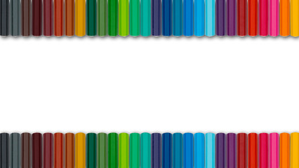 Bundstifte für die Schule in Regenbogenfarben